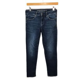 WJ257 Women’s American Eagle Outfitters Super Stretch Skinny Jeans 2 Short